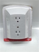 GE 6 GROUNDED OUTLET IN-WALL ADAPTER