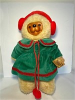 Raikes KATHIE Wood Carved Face Christmas Bear