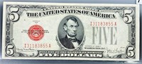 1928 $5 Red Seal Bill UNCIRCULATED