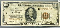 1929 $100 Brown Seal Bill CLOSELY UNCIRCULATED