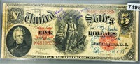 1907 $5 Red Seal Bill LIGHTLY CIRCULATED