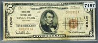 1929 $5 Brown Seal Bill NEARLY UNCIRCULATED