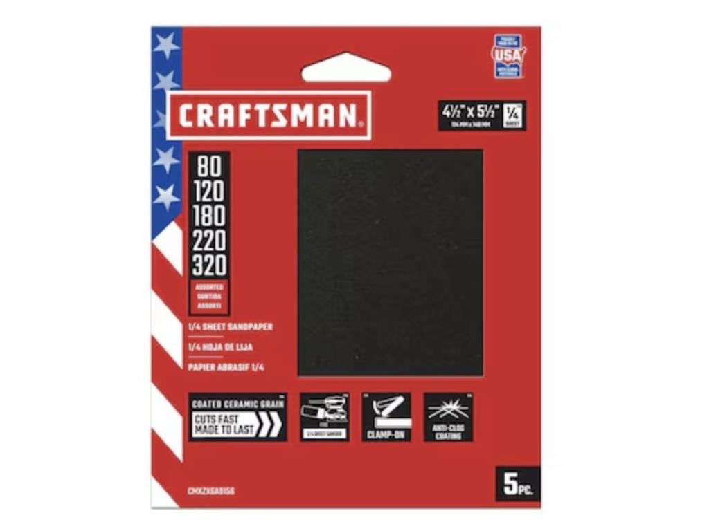 (3) CRAFTSMAN Grit Ceramic Alumina Sheet Sandpaper