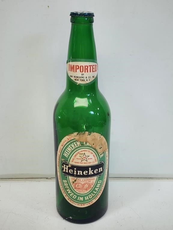 Large Glass Heineken Beer Bottle