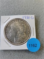 1921d Morgan dollar.  Buyer must confirm all curre
