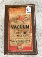 Large early leather dressing tin