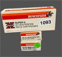 (3) BOXES (60) ROUNDS WINCHESTER 38-55 AMMUNITION