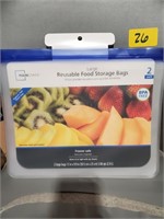Reuseable food storage bags