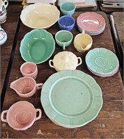 Table Lot Of  29 Pcs  W.S George Pottery Dishes