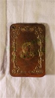 Gorgeous 1907 embossed metal pocket notebook!