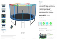 N3124  YORIN 8FT Trampoline for 2-3 Kids