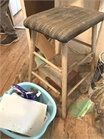 Wooden kitchen stool