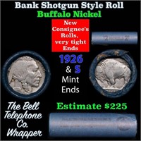 Buffalo Nickel Shotgun Roll in Old Bank Style 'Bel