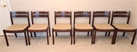 6 Dyrlund Denmark dining room table chairs.