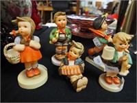 Three Hummel figurines: 3" Boy with Accordion;