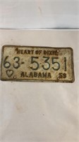 1959 Alabama Car Tag