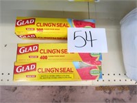 Glad cling'N Seal food wrap lot of 3