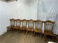 6 MATCHING WOODEN CHAIRS