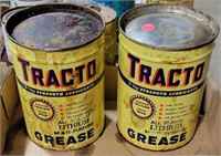 2 TRACTO GREASE FULL TIN CANS