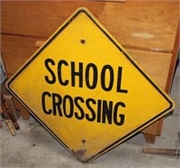 STEEL SCHOOL CROSSING SIGN
