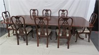 Vintage Thomasville Banquet Table & Eight Chairs