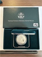 VIETNAM VETERANS MEMORIAL PROOF SILVER DOLLAR