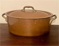 Vintage Heavy Copper Roasting Pot Made in France