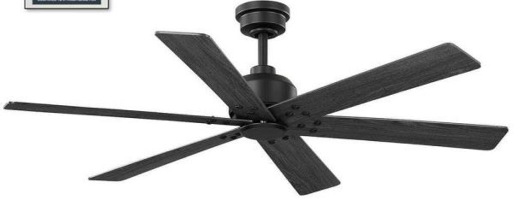 Cortaine 54 In. Matte Black Ceiling Fan