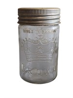 Clear Small Crown Jar