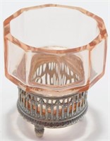 Rare Master Salt Cellar - Pink Depression Glass