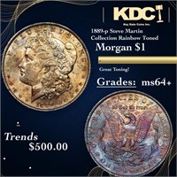 1889-p Morgan Dollar Steve Martin Collection Rainb