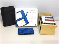 Nintendo DS with games, accessories, box and