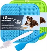 NEW! 2-Pack Lick Mats for Dogs, Teal. See