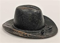 1865 Cast Iron Souvenir Campaign Hat Paperweight