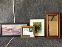 Framed Wall Art and Mirror Bundle