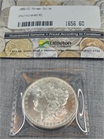 1882 CC Morgan Silver Dollar, Uncirculated-60