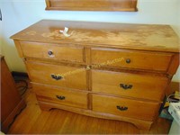 6 DRAWER DRESSER (AS IS) WITH MIRROR & NIGHT