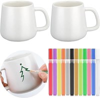 Mifoci 14 Pcs Painted Mug Kit