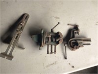 ANTIQUE TOOLS AND VISE