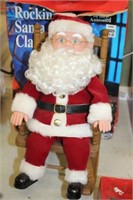 VINTAGE SANTA IN ROCKING CHAIR WITH BOX