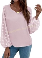 Blouses for Women Casual Long Sleeve Shirts V Neck