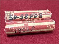 1926-p&1950-58pds Wheat Penny Rolls