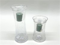 Yankee Candle Crackled Glass Votive Holders