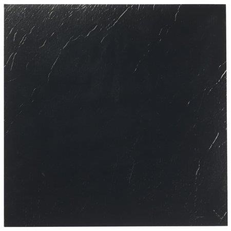 Sterling Black Solid 12 in. X 12 in. Peel and Stic
