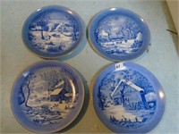 4 Currier and Ives 8 " Plates