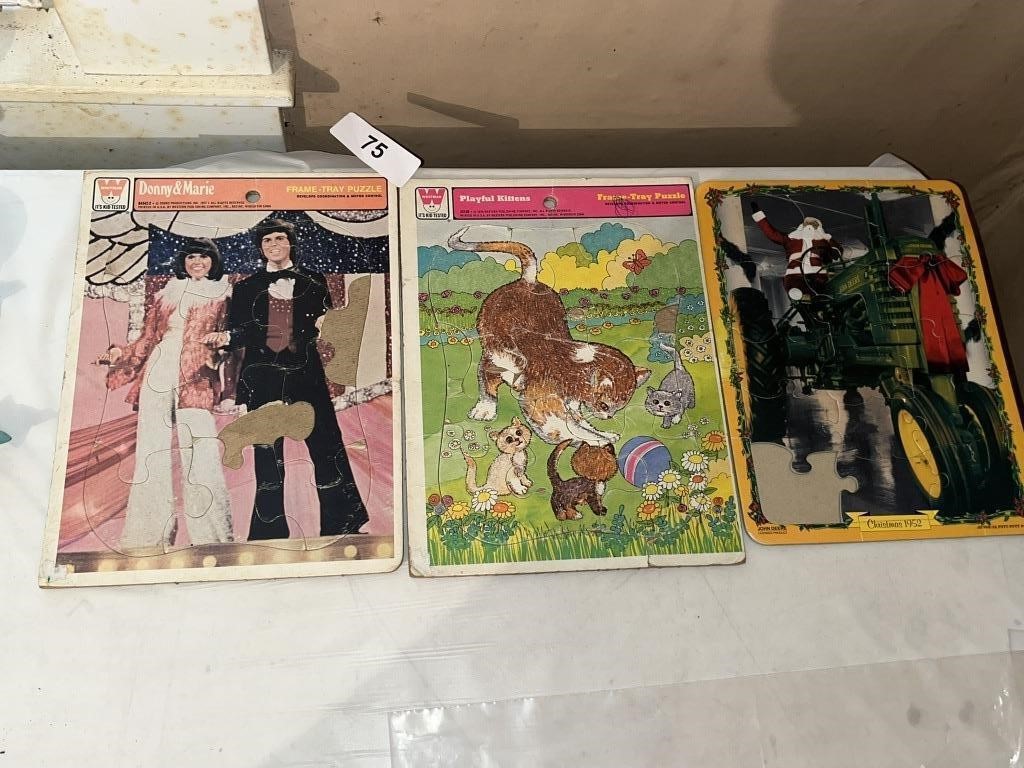Donny & Marie Tray Puzzle (damaged), +