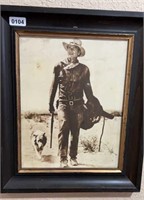 John Wayne & Dog Hondo Photo Still Framed 15 x 18