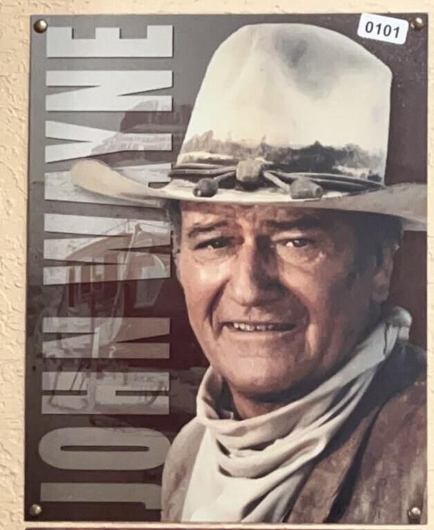 John Wayne Metal Sign, 12.5" x 16"