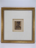 PAUL CEZANNE "PORTRAIT DE JEUNE FILLE" ETCHING