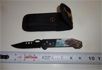 SPRING OPEN KNIFE W POUCH